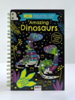 Neon Scratch Art. Amazing Dinosaurs